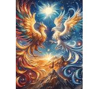 Arte Yin-Yang de Fénix y Dragón Rompecabezas 1000 Piezas Cartón Resistente para Toda La Familia Mascota de Vida Silvestre Cute Actividades Grupales Regalo Corporativo Calidad Profesional San Valentín