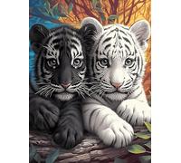 Arte Yin-Yang de Tigre y su Cachorro Rompecabezas 1000 Piezas Cartón Grueso para Coleccionistas Mascota de Vida Silvestre Eventos Team Building Ocio En Casa Regalo Fin De Año Mejor Valorado 1000 PCS