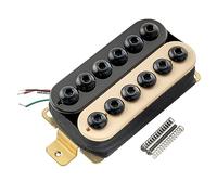 Artec HIVB Estilo Invader Descubierto Cerámico Pastilla Humbucker Mástil Pickup Polos Hexagonales Ajustables 8,4K para Guitarra Eléctrica, Zebra