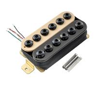 Artec HIVB Estilo Invader Descubierto Cerámico Pastilla Humbucker Puente Pickup Polos Hexagonales Ajustables 16,8K para Guitarra Eléctrica, Zebra