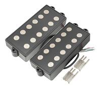 Artec MMC6 Cerámico Bajo Soapbar Pastillas Pickups Set 14,6K para Eléctrico Bajo 6 Cuerdas estilo MusicMan, Negro