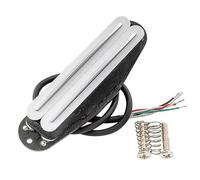 Artec SBA73 Alnico 5 Hot Rail Humbucker Formato Single Coil Mástil Medio Puente Pickup 12K para Guitarra Eléctrica estilo Strat, Blanco