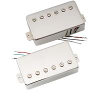 Artec VH59 Tono Vintage Cubierta Alnico 5 Set Pastillas Humbucker Mástil Puente para Guitarra Eléctrica estilo Les Paul, Nickel
