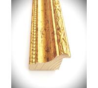 Artecentro - Marco dorado trabajado clásico para cuadros - pinturas sobre tela - oro/color, con o sin paspartú de madera - varios tamaños (50 x 70, oro envejecido)