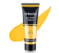 Artecho Pinturas Acrilicas 120ml Amarillo Medio, Impermeable y resistente a la luz, para Lienzos, Tela, Madera, Cristal, Piedras.