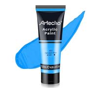 Artecho Pinturas Acrilicas 120ml Azul Cerúleo, Impermeable y resistente a la luz, para Lienzos, Tela, Madera, Cristal, Piedras.