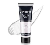Artecho Pinturas Acrilicas 120ml Blanco Perla, Impermeable y resistente a la luz, para Lienzos, Tela, Madera, Cristal, Piedras.