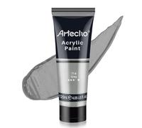 Artecho Pinturas Acrilicas 120ml Gris, Impermeable y resistente a la luz, para Lienzos, Tela, Madera, Cristal, Piedras.