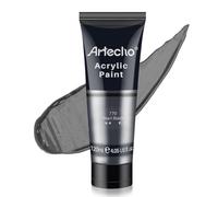 Artecho Pinturas Acrilicas 120ml Negro Perla, Impermeable y resistente a la luz, para Lienzos, Tela, Madera, Cristal, Piedras.
