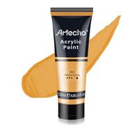 Artecho Pinturas Acrilicas 120ml Ocre Amarillo, Impermeable y resistente a la luz, para Lienzos, Tela, Madera, Cristal, Piedras.