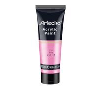Artecho Pinturas Acrilicas 120ml Rosa, Impermeable y resistente a la luz, para Lienzos, Tela, Madera, Cristal, Piedras.