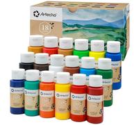 Artecho Pinturas Acrilicas 18 × 59 ml, Acrylic Paint Set, Impermeable y resistente a la luz, para Lienzos, Tela, Madera, Cristal, Piedras.