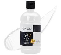 Artecho Pinturas Acrilicas 500ml Blanco Titanio, Impermeable y resistente a la luz, para Lienzos, Tela, Madera, Cristal, Piedras.