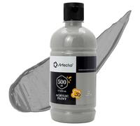Artecho Pinturas Acrilicas 500ml Gris, Impermeable y resistente a la luz, para Lienzos, Tela, Madera, Cristal, Piedras.