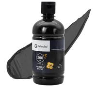 Artecho Pinturas Acrilicas 500ml Negro, Impermeable y resistente a la luz, para Lienzos, Tela, Madera, Cristal, Piedras.