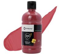 Artecho Pinturas Acrilicas 500ml Rojo Carmín, Impermeable y resistente a la luz, para Lienzos, Tela, Madera, Cristal, Piedras.