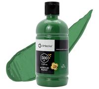 Artecho Pinturas Acrilicas 500ml Verde Zumo, Impermeable y resistente a la luz, para Lienzos, Tela, Madera, Cristal, Piedras.