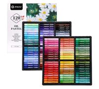 Arteco Oil Pastels Juego de 120 colores que incluyen 6 colores de nen Pasteles de aceite suave para pintura de arte que mezcla suministros de arte p