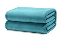 Artecreativa Mantas para Sofá y Cama de Franela, Super Caliente para Adulto y Niño, Suave y Acogedora Manta para Viaje, Sala de Estar, 220 x 240 cm Azul Pavo