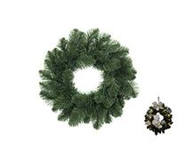 ARTECSIS Corona de Navidad para puerta, 40 cm, corona de puerta para puerta de entrada y mesa, corona de ramas artificiales de abeto