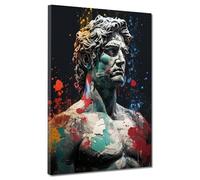 Artedinoi Lienzo cuadro moderno Estatua de Alejandro Magno decoración de pared Tamaño 30x40x2cm