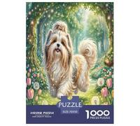 Artee de compañía Shih Tzu para Adultos 1000 Piezas Animal Puzzle Juegos Educativos Decoración Cumpleaños Juego De Rompecabezas Relajación Y Sabiduría 70x50cm/1000pcs