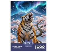 Artee de Poder del Tigre para Adultos 1000 Piezas Animal Puzzle Juegos Educativos Decoración Cumpleaños Juego De Rompecabezas Relajación Y Sabiduría 70x50cm/1000pcs