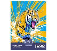 Artee de Poder del Tigre Puzzle 1000 Piezas Animal Adultos Educational Game Cumpleaños Juego De Rompecabezas Decoración Relajación Y Sabiduría 38x26cm/1000pcs