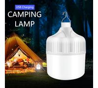 Artefacto de iluminación para exteriores - Linterna de camping súper recargable por USB - Linterna LED portátil con gancho - Luz nocturna duradera para emergencias, , camping y pesca