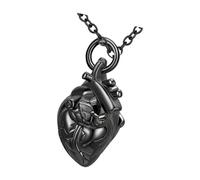 Artefacto permanente Cadena de tarro de corazón Resaltando Estructura que se puede abrir Plan Compartimiento seguro para desechos Joyería de cenotafio de mascota modificable Joyería inoxidable