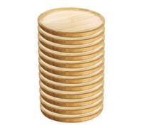Artema - Pack de 12 Platos de Madera Especial para Pulpo, de 13,8 cm de diámetro, para el hogar o hostelería. Set de 12 recipientes para Servir Comida, para Carnes, Embutidos, quesos...