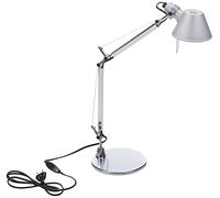 Artemide A011800 Tolomeo Micro - Lámpara de mesa con pie (E14, 40 W, halógeno, IP 20), aluminio