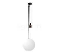 Artemide Aggregato Saliscendi, lámpara de suspensión, opalino - pantalla esfera - grande