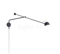 Artemide Ixa Arm, lámpara de pared LED, antracita - 3.000 K - con enchufe