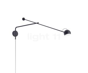 Artemide Ixa Arm, lámpara de pared LED, antracita - 3.000 K - con enchufe