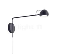 Artemide Ixa, lámpara de pared LED, antracita - 3.000 K - con enchufe