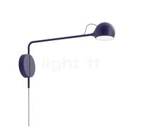 Artemide Ixa, lámpara de pared LED, azul - 3.000 K - con enchufe