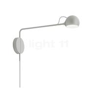 Artemide Ixa, lámpara de pared LED, gris - 3.000 K - con enchufe