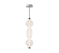 Artemide Lámpara colgante vertical Alambicco. control por app 3 tulipas de cristal