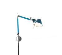 Artemide Lámpara de pared Tolomeo Micro azul anodizado