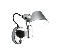 Artemide Lámpara de pared Tolomeo Micro Faretto aluminio. con botón de encendido y apagado