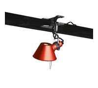 Artemide Lámpara de pared Tolomeo Micro Pinza con soporte de pinza rojo