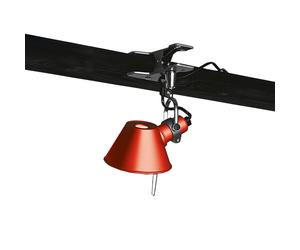 Artemide Lámpara de pared Tolomeo Micro Pinza con soporte de pinza rojo