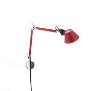 Artemide Lámpara de pared Tolomeo Micro rojo anodizado