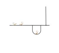YANZI 1 Lámpara Colgante Blanco/Latón Pulido/Negro