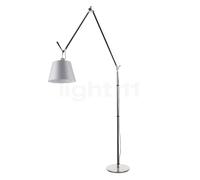 Artemide Tolomeo Mega Terra, marco aluminio/pantalla satén - ø32 cm - botón