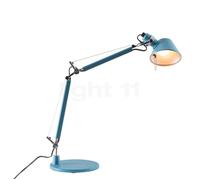 Artemide Tolomeo Micro Tavolo, azul claro - con base de mesa
