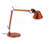 Artemide Tolomeo Micro Tavolo, naranja - con base de mesa
