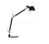 Artemide Tolomeo Micro Tavolo, negro brillo - con base de mesa