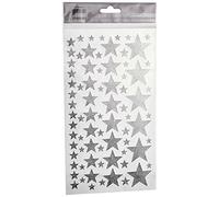 Artemio 11004502 - Adhesivo decorativo para estrellas, papel, plata, 14 x 25 cm